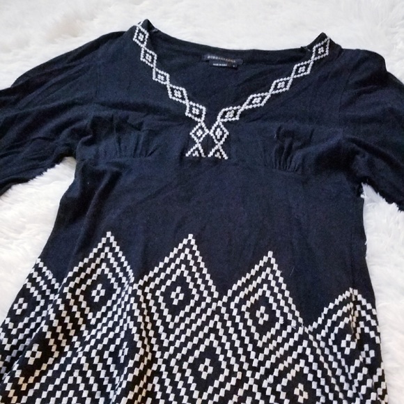 BCBG Bell Sleeve Tribal Blouse - Picture 2 of 4